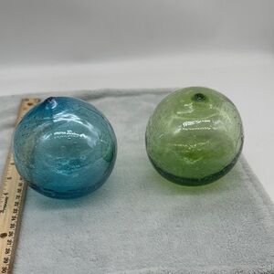 Pier 1 Reproduction, Japanese water floats Blown Glass Balls Decorative